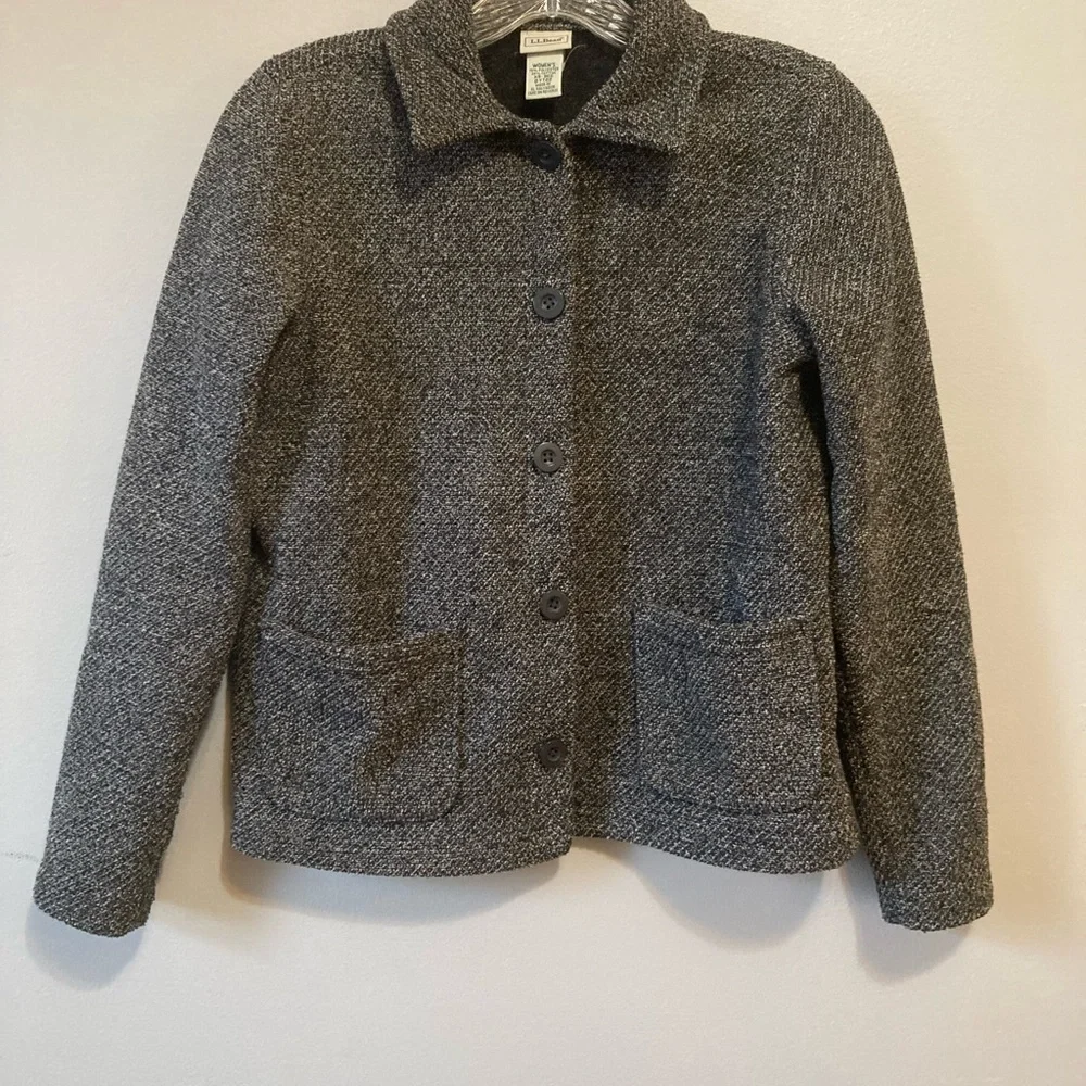 L.L. Bean Women's Charcoal Blazer - Picture 1 of 4